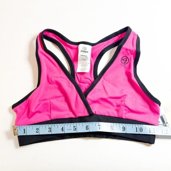 Zumba Flash V-Bra Top in Berry Pink & Black – Small & XS – New with Tags! - Picture 5 of 11